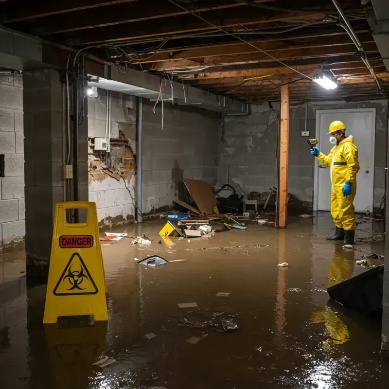 Flooded Basement Electrical Hazard in New Haven, WV Property